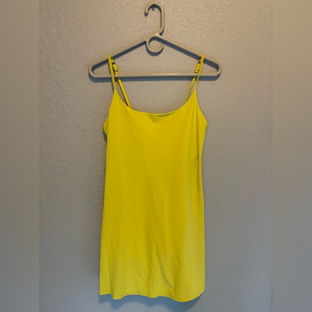 Abercrombie & fitch neon yellow mini dress